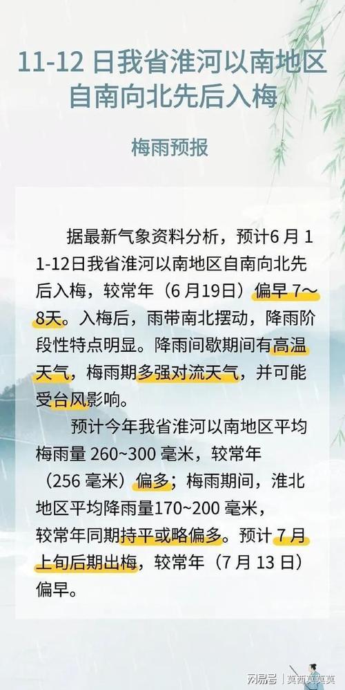 梅雨季节2024什么时间入梅 今年进梅雨天是几号2024 什么时候出梅几月几号2024