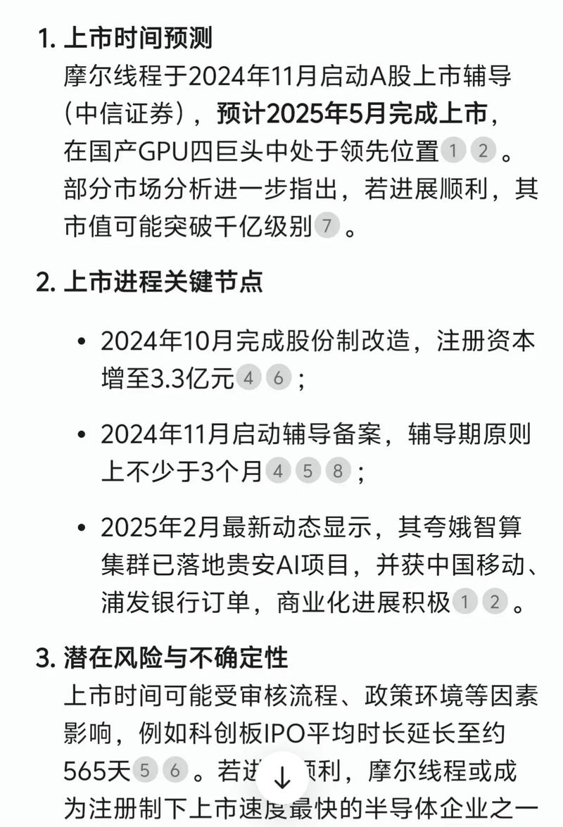 摩尔线程IPO发行价确定为114.28元/股 上市时市值约为537.15亿元
